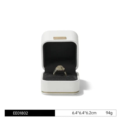 Jewelry box, wedding PU leather ring box, earrings, necklace storage box, confession jewelry packaging, gift box Jim Display