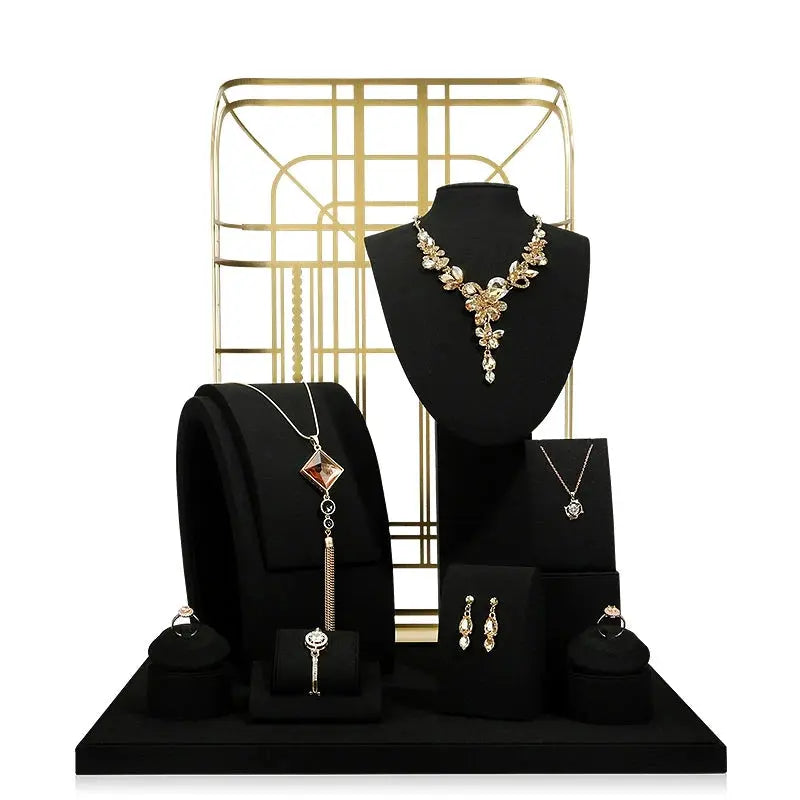 Jewelry display shelf, high-end model suit, necklace, earrings, shelf, window display props Jim Display