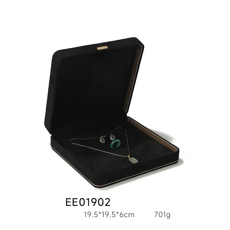 Light Luxury Jewelry Box in Premium Quality Suede, Various Colours Available Jim Display