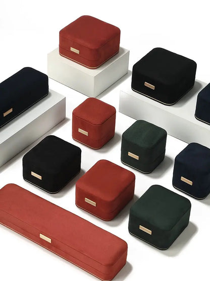 Light Luxury Jewelry Box in Premium Quality Suede, Various Colours Available Jim Display