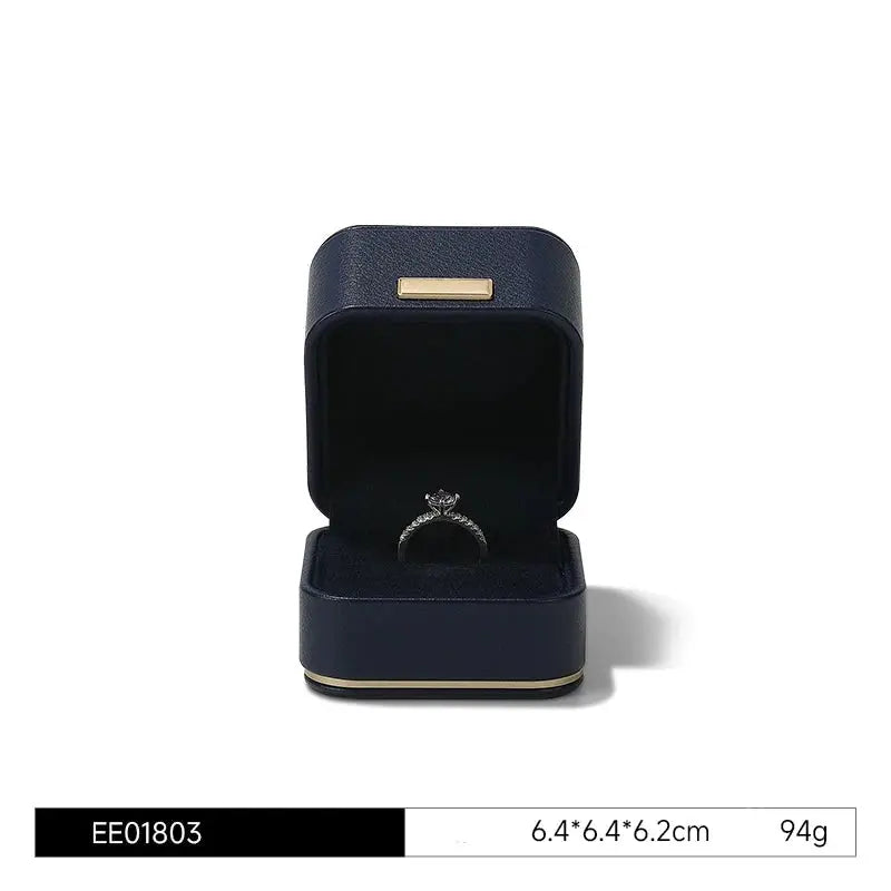 Jewelry box, wedding PU leather ring box, earrings, necklace storage box, confession jewelry packaging, gift box Jim Display
