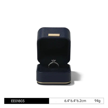 Jewelry box, wedding PU leather ring box, earrings, necklace storage box, confession jewelry packaging, gift box Jim Display