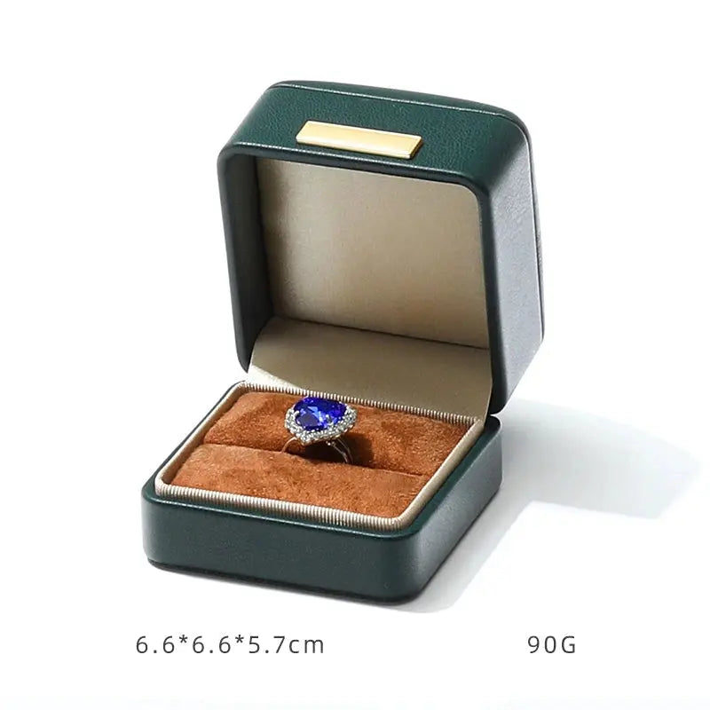 Light luxury Jewelry box high-end export suede inner bracelet bracelet necklace ring box high-end Jim Display