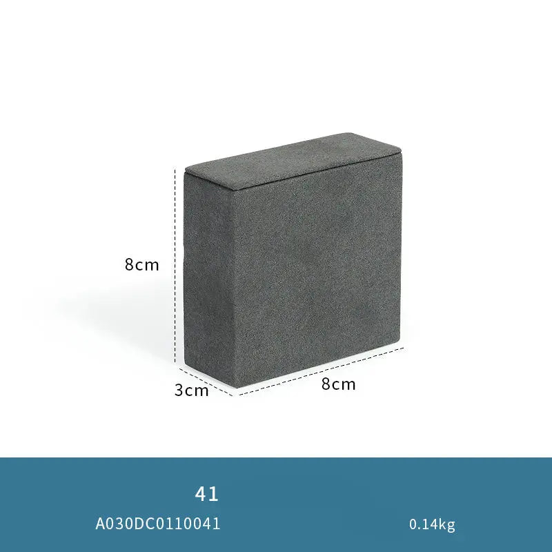 Gray microfiber jewellery display props, necklaces, pendants, earrings, rings, jewelry displays, jewelry display jewelry display shelves Jim Display