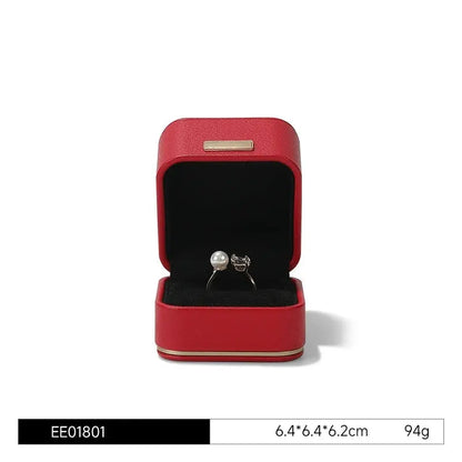 Jewelry box, wedding PU leather ring box, earrings, necklace storage box, confession jewelry packaging, gift box Jim Display