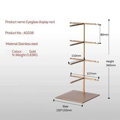Stainless steel glasses display rack glasses store storage rack display props sunglasses sunglasses table stand new style Jim Display