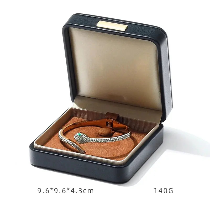 Light luxury Jewelry box high-end export suede inner bracelet bracelet necklace ring box high-end Jim Display