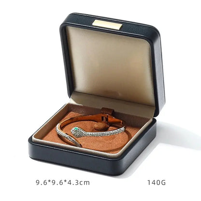 Light luxury Jewelry box high-end export suede inner bracelet bracelet necklace ring box high-end Jim Display