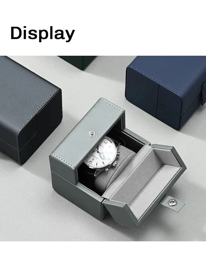 Watch box PU leather portable folio watch storage box watch box watch box travel case watch packaging box Jim Display