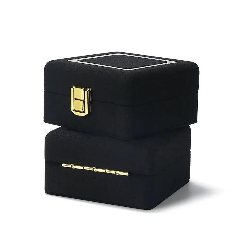 Jewelry Box, Microfiber Metal Buckle, Ring, Pendant Box, Jewelry Storage, Box, Necklace, Gift Box Jim Display