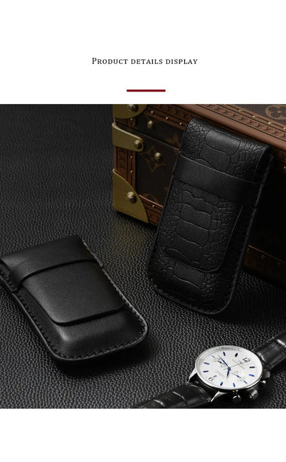 High-end leather watch storage bag, portable carry-on watch storage bag, travel watch bag, protective bag Jim Display
