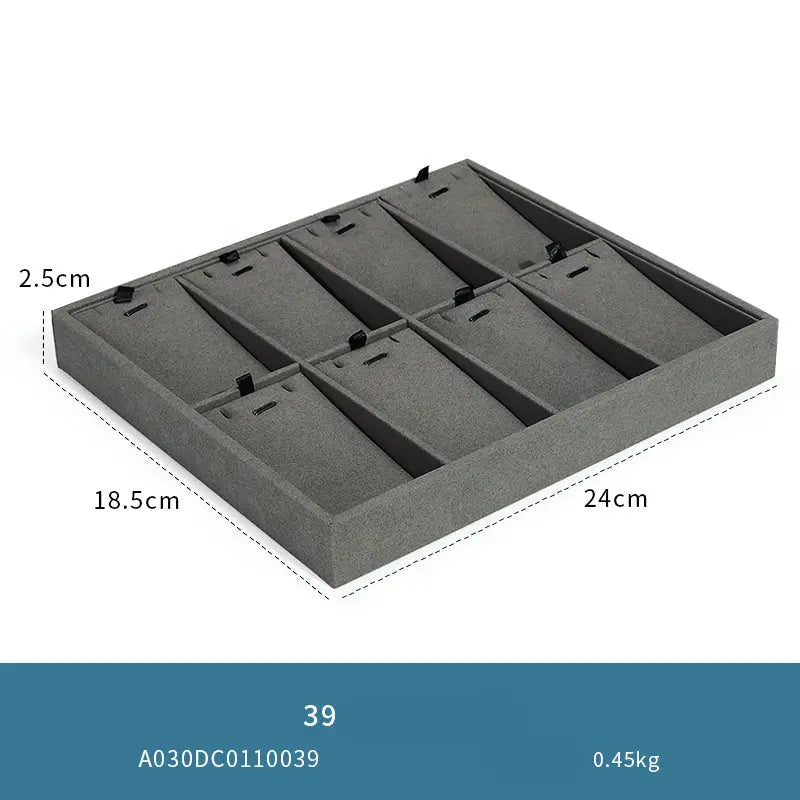 Gray microfiber jewellery display props, necklaces, pendants, earrings, rings, jewelry displays, jewelry display jewelry display shelves Jim Display
