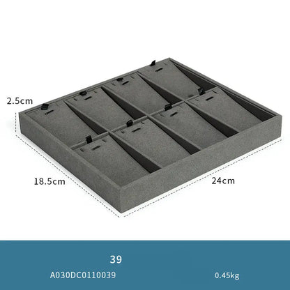 Gray microfiber jewellery display props, necklaces, pendants, earrings, rings, jewelry displays, jewelry display jewelry display shelves Jim Display