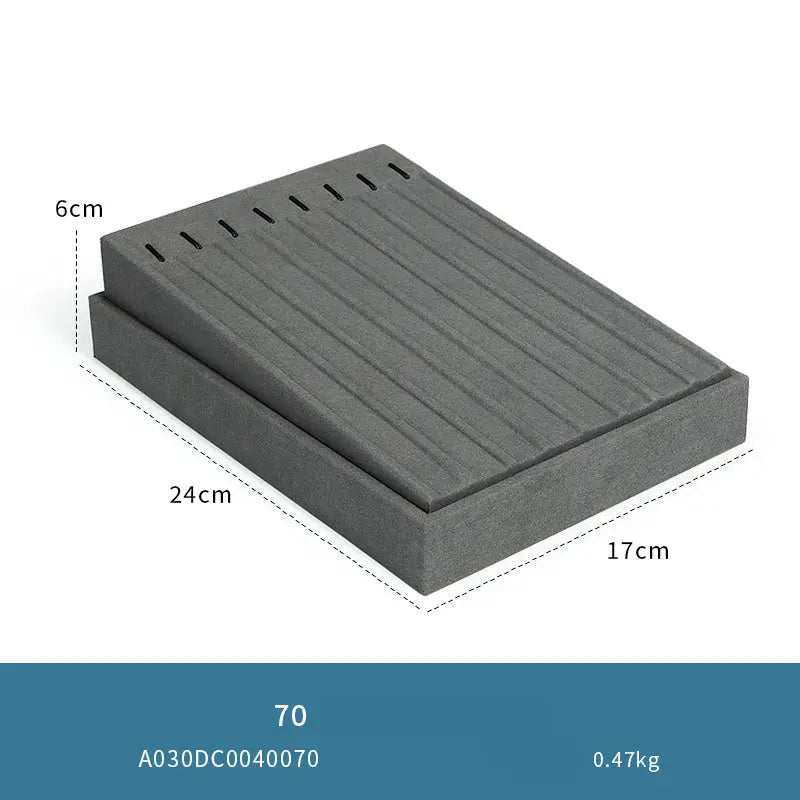 Gray microfiber jewellery display props, necklaces, pendants, earrings, rings, jewelry displays, jewelry display jewelry display shelves Jim Display