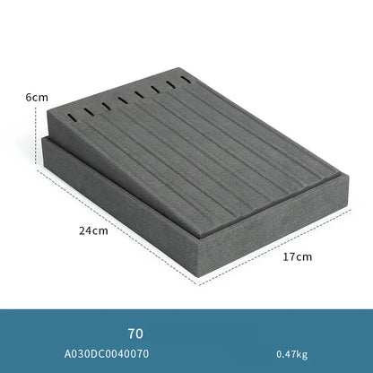 Gray microfiber jewellery display props, necklaces, pendants, earrings, rings, jewelry displays, jewelry display jewelry display shelves Jim Display