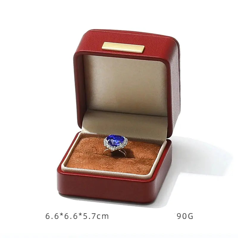 Light luxury Jewelry box high-end export suede inner bracelet bracelet necklace ring box high-end Jim Display