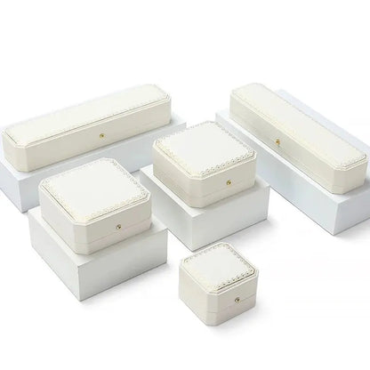 Octagonal Lace Jewelry Box PU Leather Ring Necklace Box Bracelet Pendant Earrings Jewelry Packaging Gift Box Jim Display