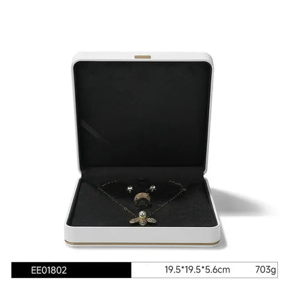 Jewelry box, wedding PU leather ring box, earrings, necklace storage box, confession jewelry packaging, gift box Jim Display
