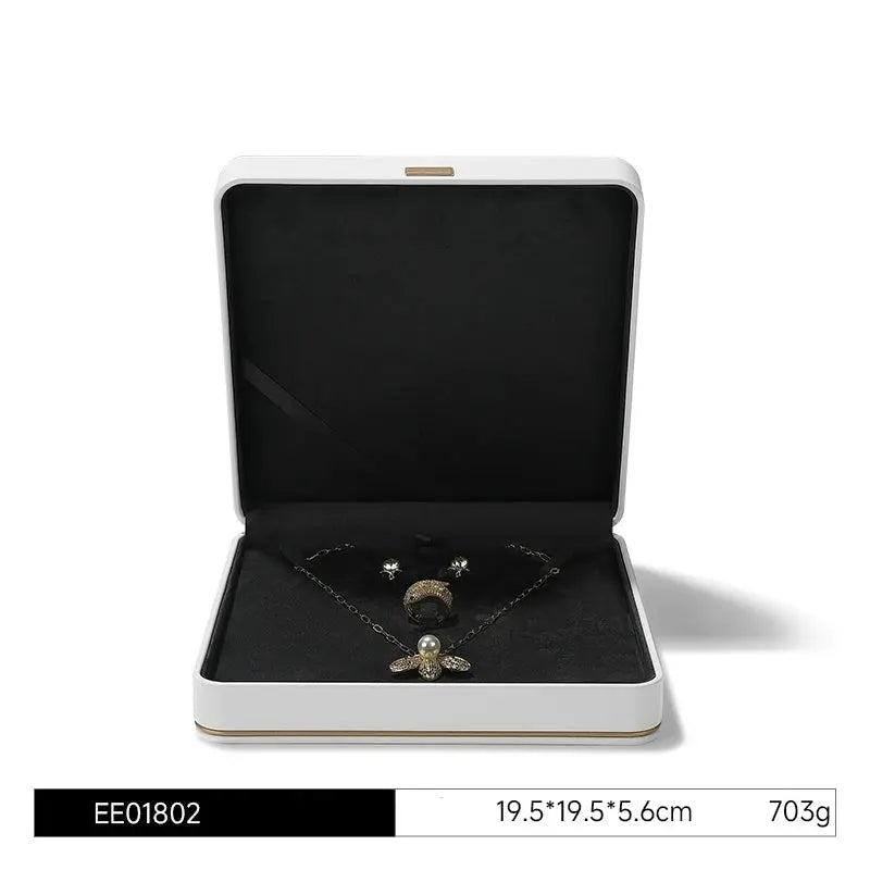 Jewelry box, wedding PU leather ring box, earrings, necklace storage box, confession jewelry packaging, gift box Jim Display