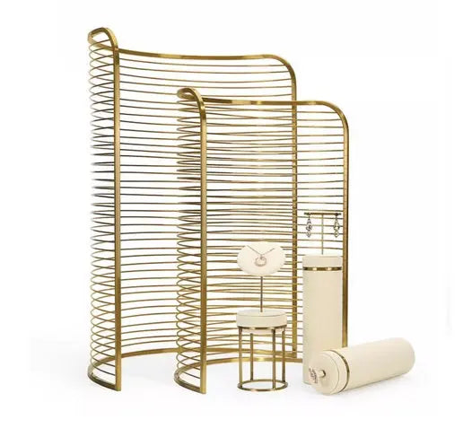 Luxury Off-white Jewelry Window Display Jim Display
