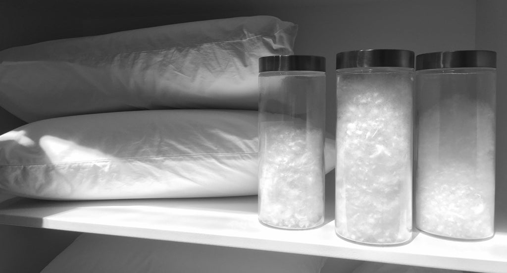 Au Lit Fine Linens: Pillows & Canisters of Down