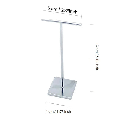 T-shape metal shinny earring stand, shinny gold, silver, copper color, Earring Display props, Earring Stands Jim Display