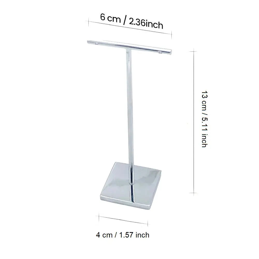 T-shape metal shinny earring stand, shinny gold, silver, copper color, Earring Display props, Earring Stands Jim Display