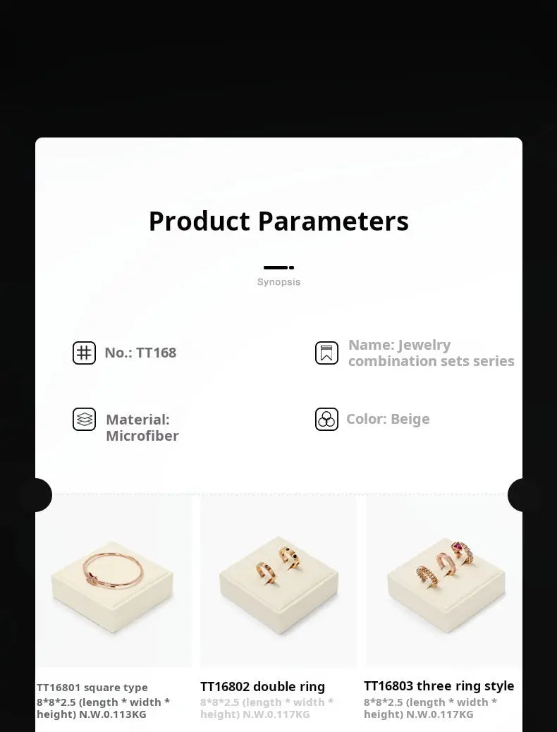 Jewelry display props, modern light luxury, microfiber display Jim Display