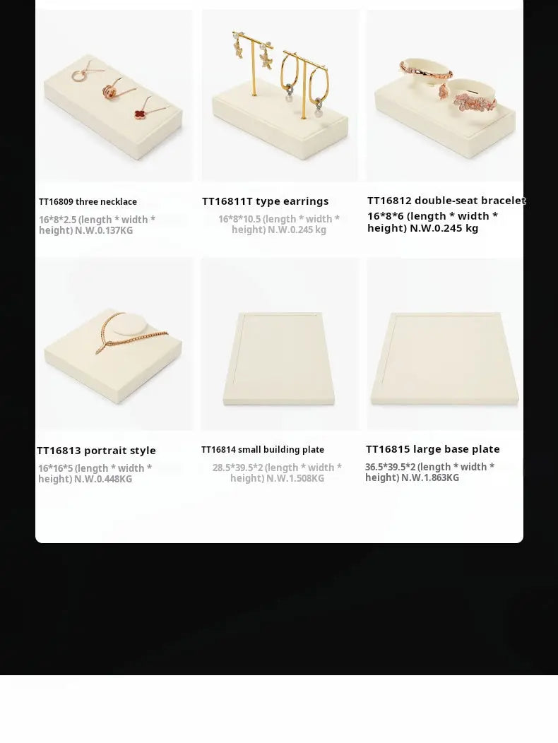 Jewelry display props, modern light luxury, microfiber display Jim Display