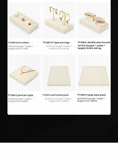 Jewelry display props, modern light luxury, microfiber display Jim Display