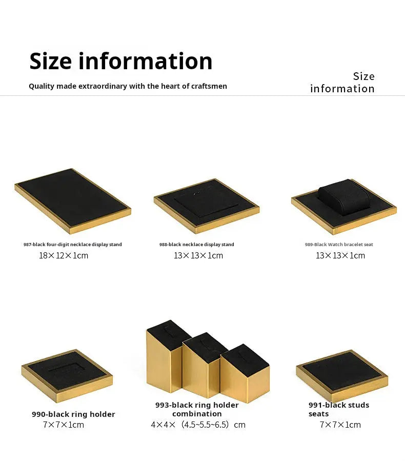 Jewelry props black high-grade microfiber metal jewelry display props necklace display shelf, ring earrings display shelf Jim Display