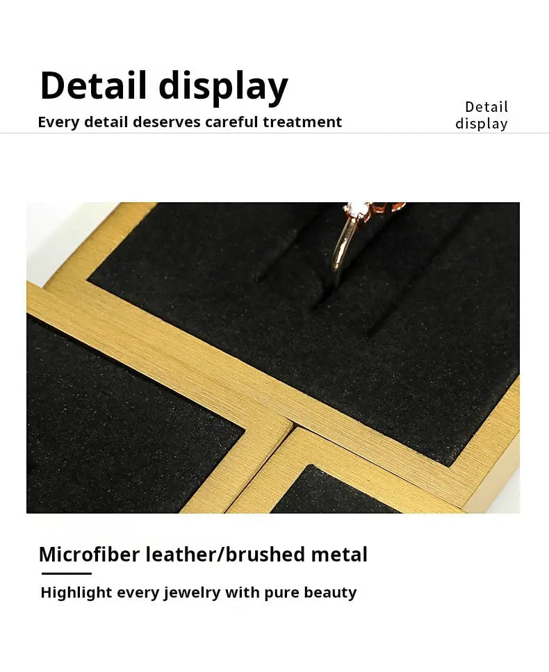 Jewelry props black high-grade microfiber metal jewelry display props necklace display shelf, ring earrings display shelf Jim Display