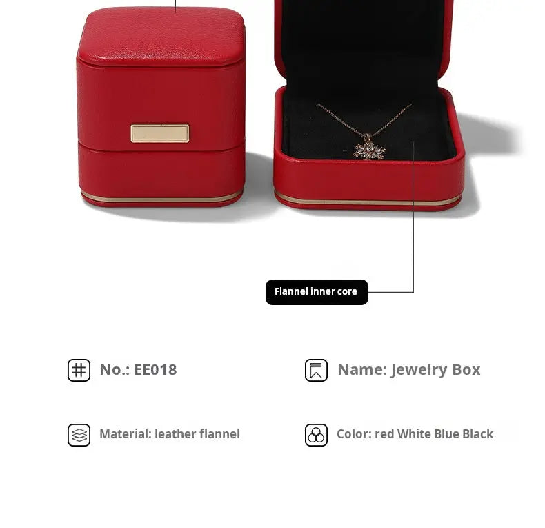 Jewelry box, wedding PU leather ring box, earrings, necklace storage box, confession jewelry packaging, gift box Jim Display