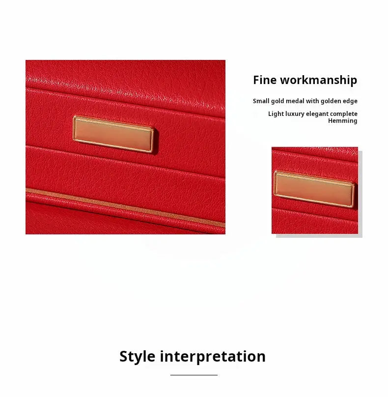 Jewelry box, wedding PU leather ring box, earrings, necklace storage box, confession jewelry packaging, gift box Jim Display