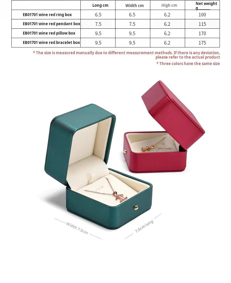 Luxury jewelry box, wedding gift, ring box, bracelet, necklace, bracelet storage box, jewelry packaging, gift box Jim Display