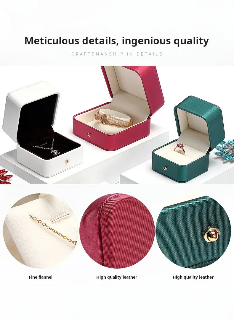 Luxury jewelry box, wedding gift, ring box, bracelet, necklace, bracelet storage box, jewelry packaging, gift box Jim Display