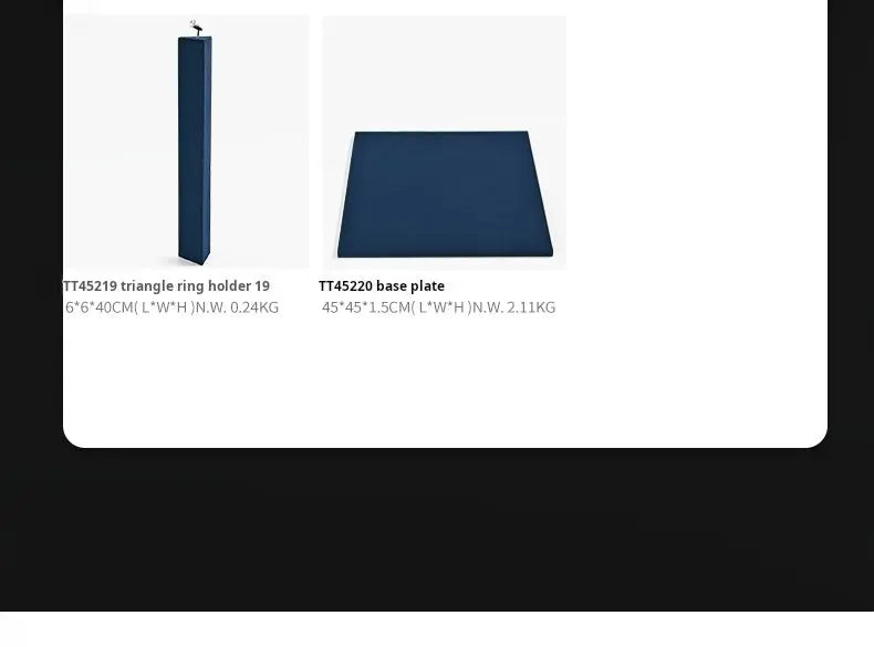 Ring Display Props Blue Microfiber Ring Holder Display Storage Ornament Ring Display Stand Jim Display