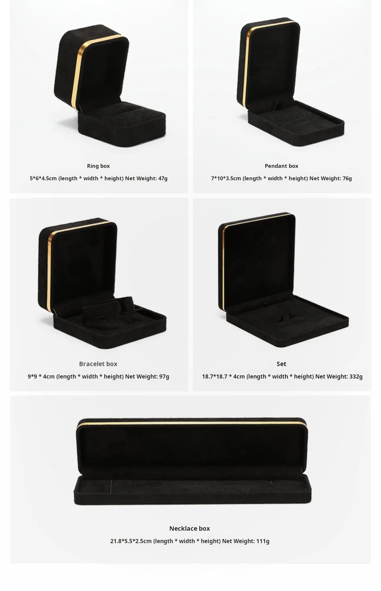 Light Luxury Jet Black Ring Box, Small Fine Jewelry Box, Necklace, Bracelet Jewelry Packaging Box, Gift Box Jim Display
