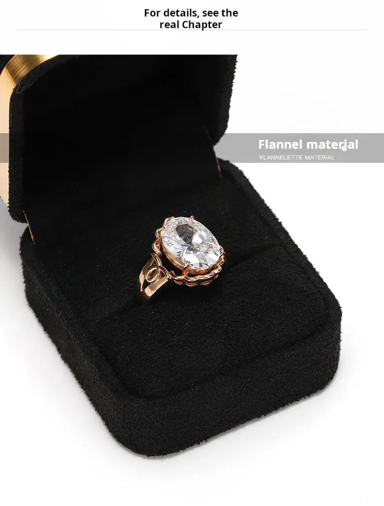 Light Luxury Jet Black Ring Box, Small Fine Jewelry Box, Necklace, Bracelet Jewelry Packaging Box, Gift Box Jim Display