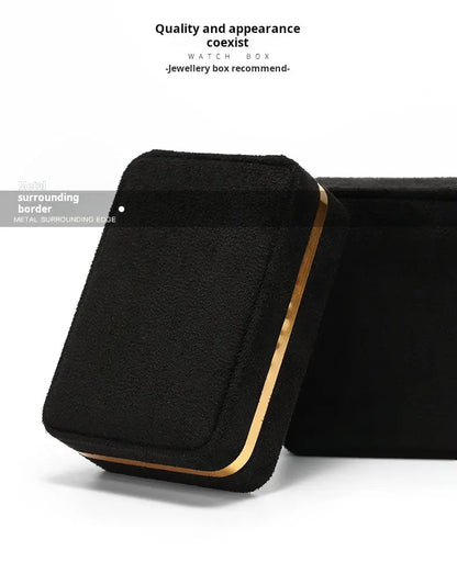 Light Luxury Jet Black Ring Box, Small Fine Jewelry Box, Necklace, Bracelet Jewelry Packaging Box, Gift Box Jim Display