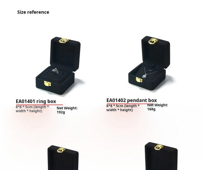Jewelry Box, Microfiber Metal Buckle, Ring, Pendant Box, Jewelry Storage, Box, Necklace, Gift Box Jim Display