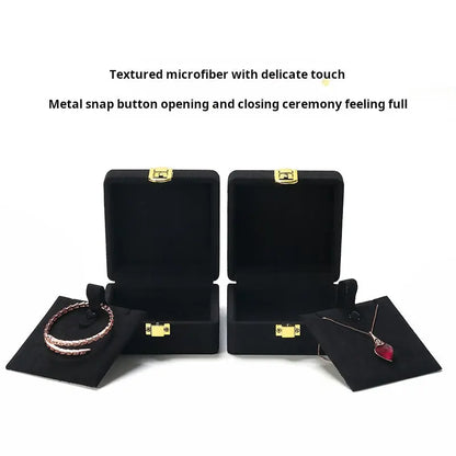 Jewelry Box, Microfiber Metal Buckle, Ring, Pendant Box, Jewelry Storage, Box, Necklace, Gift Box Jim Display