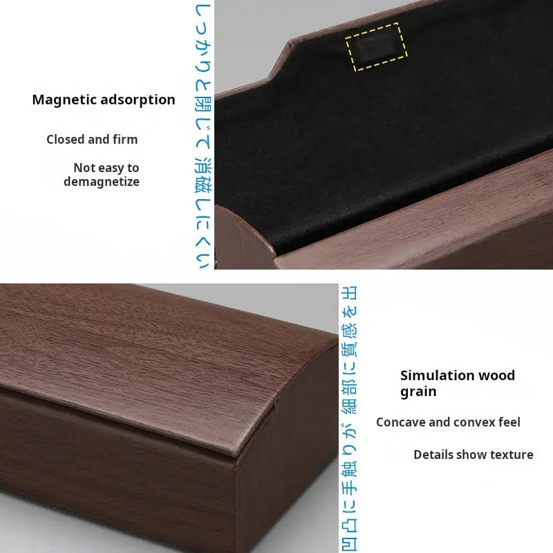 Glasses Case, Luxury Simple Retro Creative Personality Portable Anti-Pressure Eye Sunglasses Storage Box Jim Display