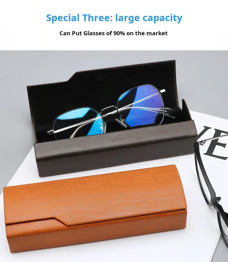 Glasses Case, Luxury Simple Retro Creative Personality Portable Anti-Pressure Eye Sunglasses Storage Box Jim Display