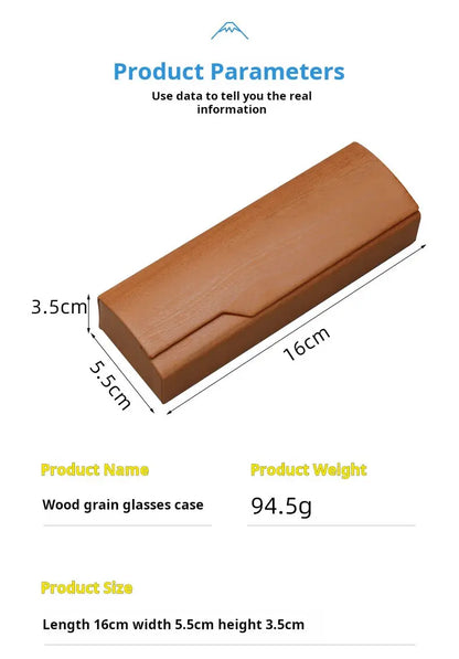 Glasses Case, Luxury Simple Retro Creative Personality Portable Anti-Pressure Eye Sunglasses Storage Box Jim Display