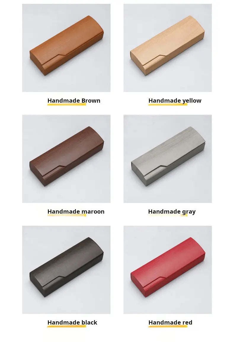 Glasses Case, Luxury Simple Retro Creative Personality Portable Anti-Pressure Eye Sunglasses Storage Box Jim Display