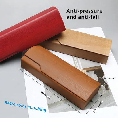 Glasses Case, Luxury Simple Retro Creative Personality Portable Anti-Pressure Eye Sunglasses Storage Box Jim Display