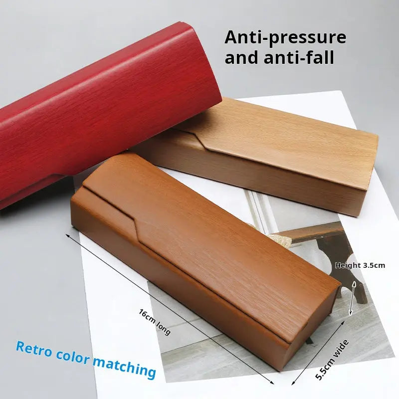Glasses Case, Luxury Simple Retro Creative Personality Portable Anti-Pressure Eye Sunglasses Storage Box Jim Display