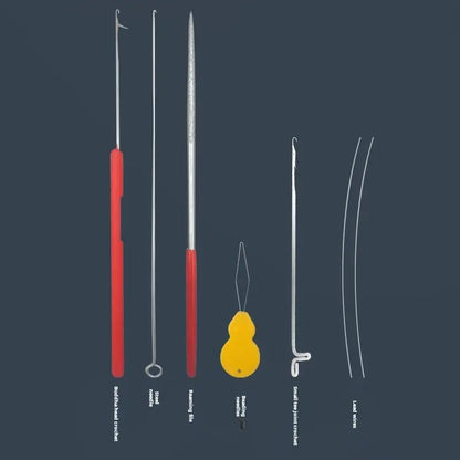 Cultural play beading tool, tee crochet needle, ultra-fine hook needle, bead string, lead string, fine hole, cultural play beaded fine needle Jim Display