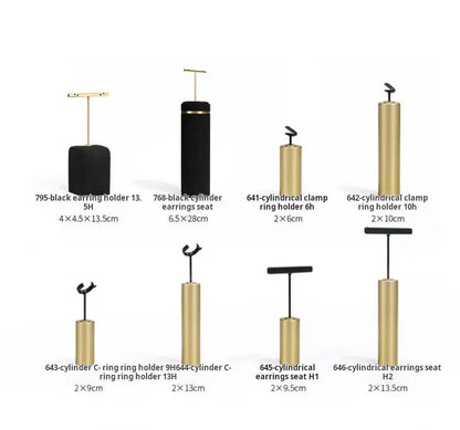 Black jewelry counter display props, necklaces, rings, earrings, studs, bracelets, jewelry display racks Jim Display